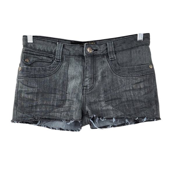 C.TTON Style by Paris Cut-Off Jean Raw Hem Shorts Womens Juniors Size 11 / 12 - Picture 1 of 5